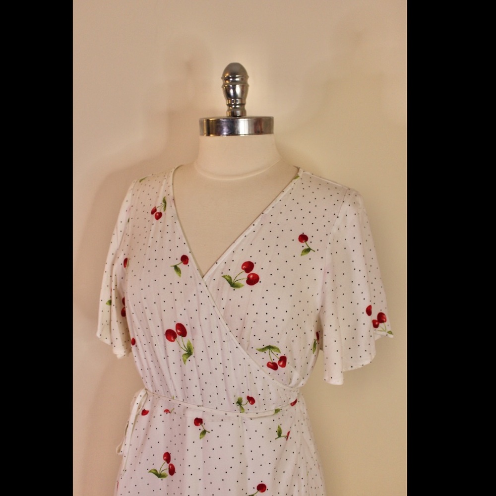 Cherry wrap dress